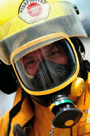 Fire fighting training.