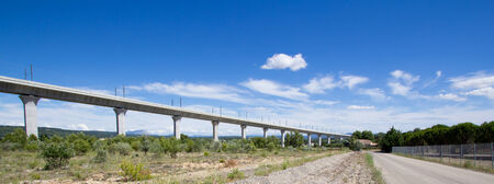 Railroad bridge for TGV in Franceの写真素材