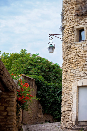 Street in the historic village of Gordes, Provence, Franceの写真素材