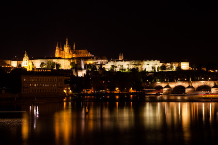 Prague at night