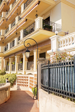 People on the streets in Monaco Monte Carlo, summertimeの写真素材