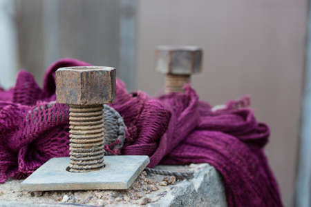 Rusted on surface of the old iron, Deterioration of the steel, Decay and grunge Texture backgroundの写真素材