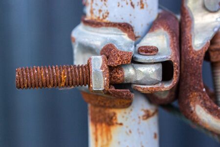 Rusted on surface of the old iron, Deterioration of the steel, Decay and grunge Texture backgroundの写真素材