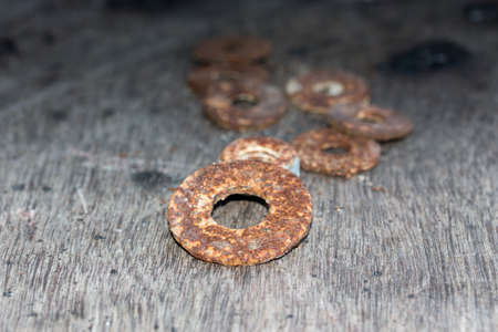 Rusted on surface of the old iron, Deterioration of the steel, Decay and grunge Texture backgroundの写真素材