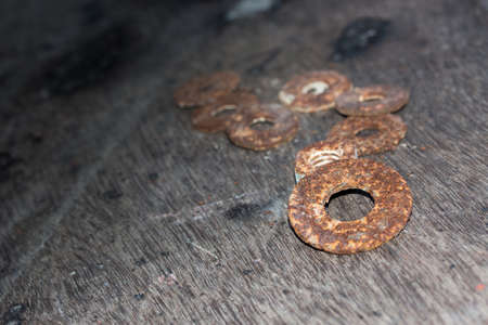 Rusted on surface of the old iron, Deterioration of the steel, Decay and grunge Texture backgroundの写真素材