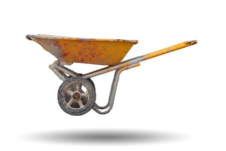 construction trolley isolated on white backgroundの写真素材