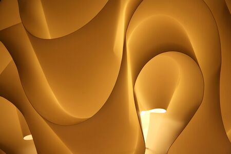 a curved pattern of an illuminated lamp