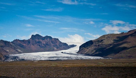 A beautiful glacier in Skaftafell National Park, Icelandの写真素材