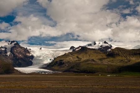 A beautiful glacier in Skaftafell National Park, Icelandの写真素材