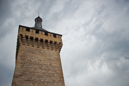 towers of old fortress of Foix, Franceの写真素材
