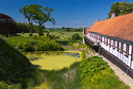 Outbuildings at Castle Dragsholm in Denmark.のeditorial素材