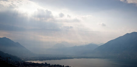 evening in Locarno, Maggiore lake, Switzerland