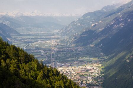 valley near Chamonix resort in French Alps