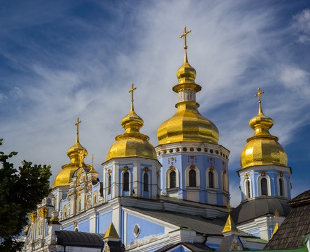 Saint Michael's Golden-Domed Cathedral in Kyiv, Ukraine.の写真素材