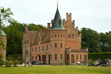 Egeskov slot on Funen island in Denmarkの写真素材