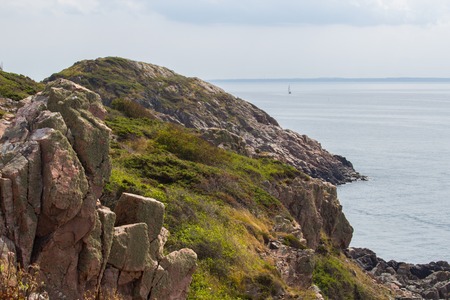 Wild rocky coast on western Swedenの写真素材