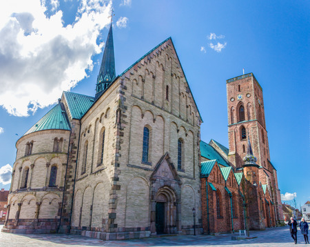 Cathedral in Ride, The oldest city in Denmarkの写真素材