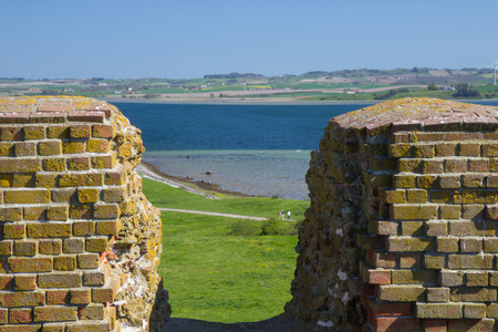 Ruins of Kaloe castle, in Jutland, Denmarkの写真素材