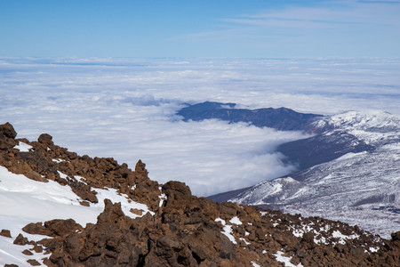 Desert Landscape in Volcano Teide National Park, Tenerife, Canary Island, Spainの写真素材