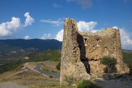 exterior of old orthodox church Jvari in Georgiaの写真素材