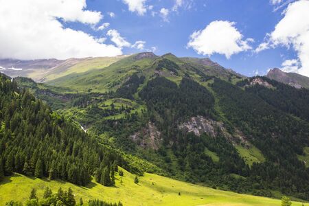 summer view of Austrian alps in Tyrol districtの写真素材