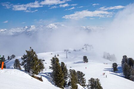 view of Mayrhofen ski resort, Tyrol, Austrian Alps