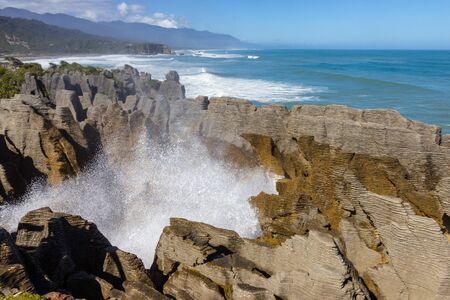 Punakaiki Pancake Rocks and Blowholes Walk, Paproa, South island, New Zealand