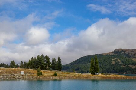 Rainy day near Tekapo lake, South island, New Zealand