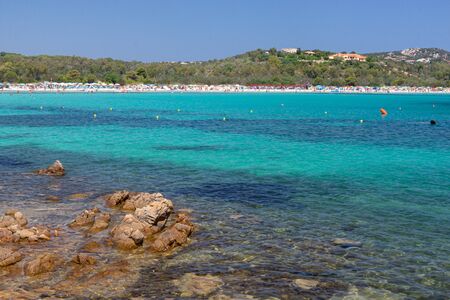 stony coast line of Sardinia island, Tyrrhenian coast, Italy