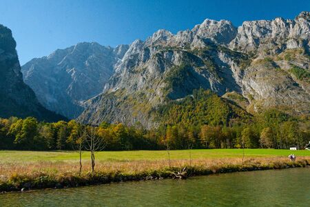 Famous Koenigssee at Berchtesgaden National Park., Bavaria, Germanyの写真素材