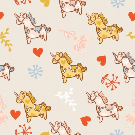 Horse seamless patternのイラスト素材