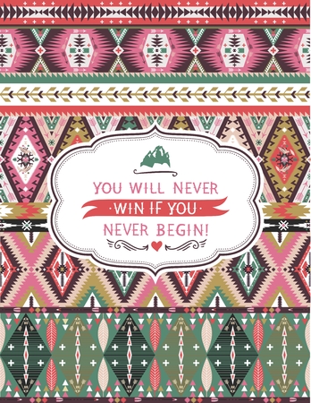 Seamless pattern in native american styleのイラスト素材
