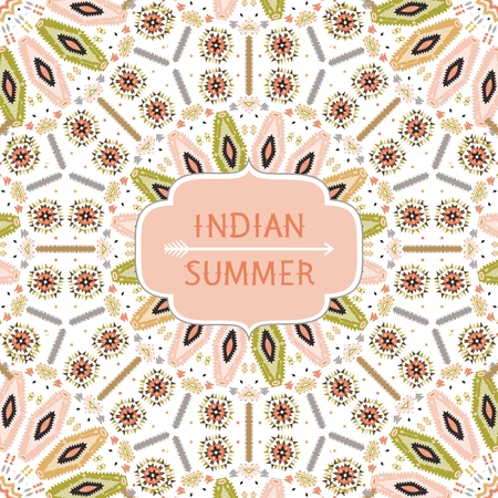 Ethnic decorative vector ornament on native ethnic styleのイラスト素材