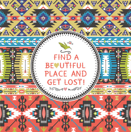 Seamless colorful pattern in african styleのイラスト素材