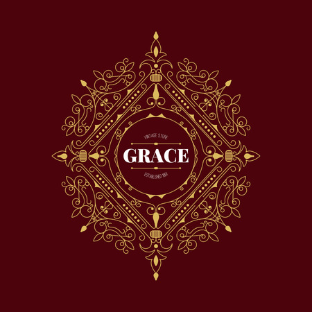 Identity design with letter for cafe, shop, store, restaurant, boutique, hotel, heraldic, fashion and etcのイラスト素材