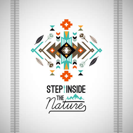 Vector colorful decorative element. Ethnic styleのイラスト素材