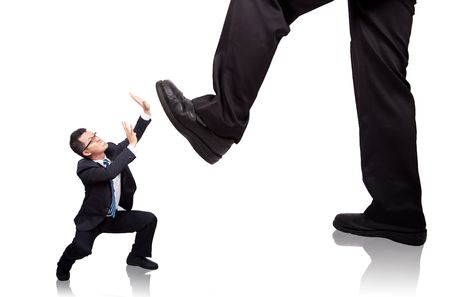 businessman beg do not hurt himの写真素材