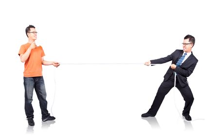 the fight between work and leisure,relaxed and hard