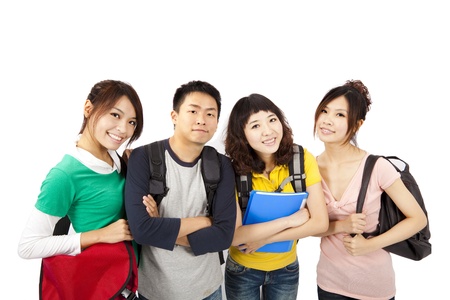 Group of happy friends smiling の写真素材