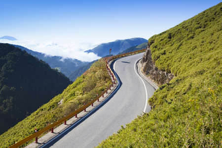 curved Road in the mountain の写真素材