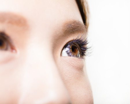 Closeup shot of young beautiful woman eyesの写真素材