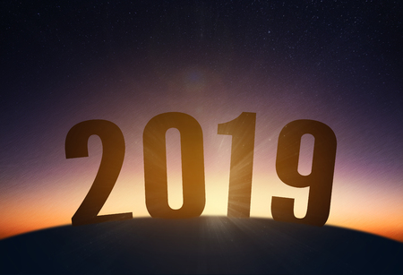 happy new year 2019 concept.の写真素材