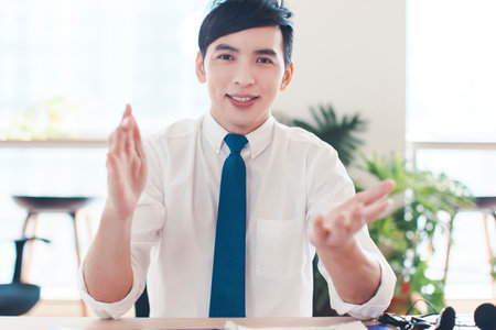 Portrait of Handsome Asian Business manの写真素材