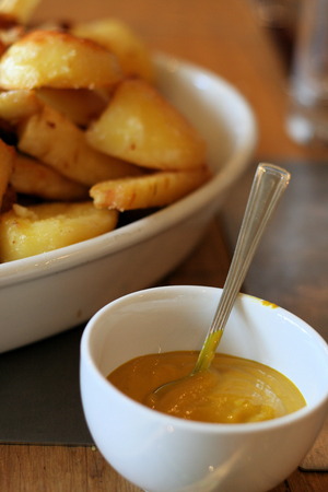 Mustard with roast dinnerの写真素材