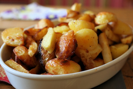 Roast Potatoes and Parsnipsの写真素材