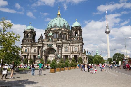 BERLIN, AUGUST 6: Berliner Dom,or Berlin Cathedral. It was built between 1895 and 1905. The current building replaced in 1894. On August 6, 2012.のeditorial素材