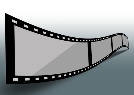 Blank film strip on white の写真素材