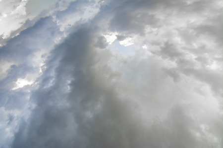 Gloomy clouds have shrouded sky before a thunderstormの写真素材