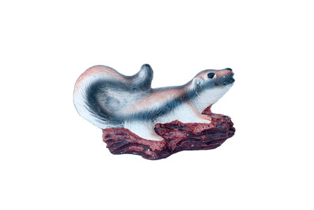 ceramic figure on white background.の写真素材