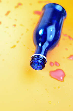 Bottle in background color.の写真素材